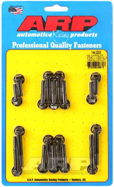 ARP Hex Head Black Oxide Intake Manifold Bolts for Chrysler 5.7L & 6.1L Hemi with aluminum intake manifo