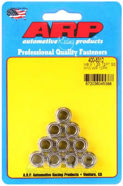 ARP M9in ARP Polished Stainless Steel 12-pt Nut Kit
