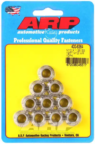 ARP M10in ARP Polished Stainless Steel 12-pt Nut Kit