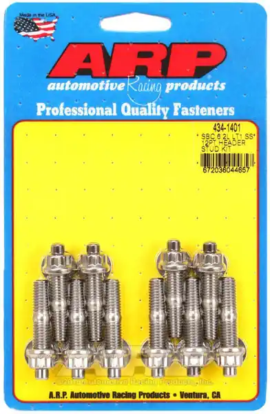 ARP Header Stud Kit for Chevrolet 3/8˝ wide header flange - 6.2L (LT1/LT4) Stainless 12-Pt Head