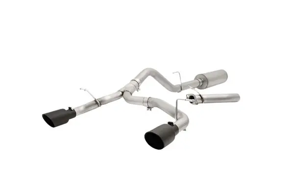 Gibson 2021+ Ford Bronco 4-DR 2.7L 4WD 2.5in Black Elite Cat-Back Dual Split Exhaust - Stainless