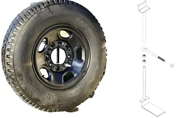Titan Fuel Tanks Spare Tire Mount for Truck Beds (Includes Brackets and Hardward for Installation)