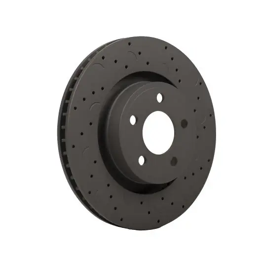 Hawk Talon 2014 Jeep Grand Cherokee SRT Drilled and Slotted Front Brake Rotor Set