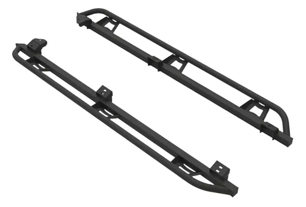 N-Fab Trail Slider Steps 16-20 Toyota Tacoma Crew Cab All Beds - SRW - Textured Black