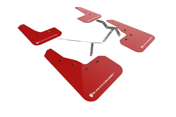 Rally Armor 2022 Honda Civic (Incl. Si/Sport/Touring) Red UR Mud Flap w/ White Logo