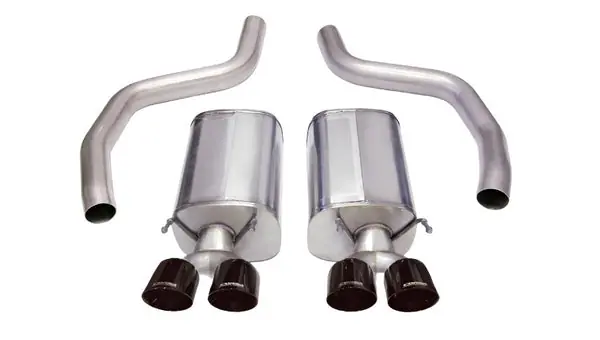 Corsa 06-13 Chevrolet Corvette C6 Z06 7.0L V8 Black Sport Axle-Back Exhaust