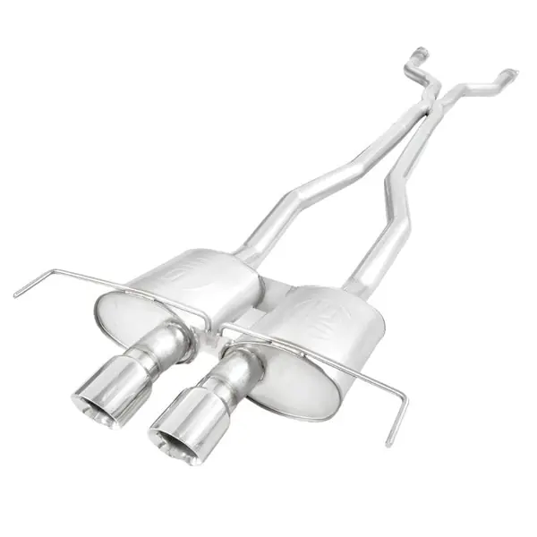 Stainless Works 2009-15 Cadillac CTS-V Coupe 3in Catback System X-Pipe S-Tube Mufflers 4in Tips