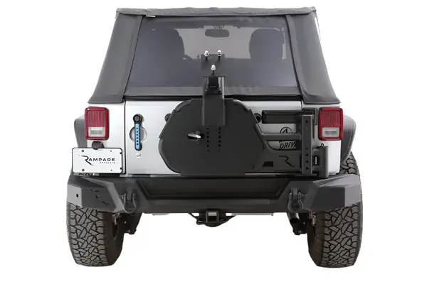 Rampage 07-18 Jeep Wrangler JK (Incl. Unlimited) Trailguard Rear Bumper - Black