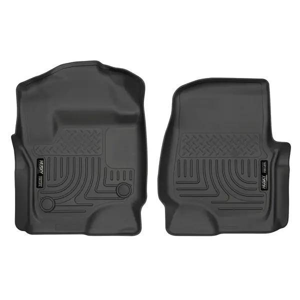 Husky Liners 2017 Ford Super Duty (Crew Cab / Super Cab) WeatherBeater Black Front Floor Liners