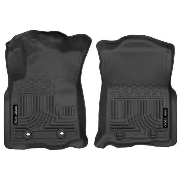 Husky Liners 2016 Toyota Tacoma w/ Auto Trans WeatherBeater Front Black Floor Liners