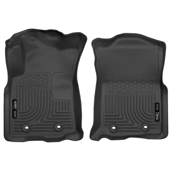 Husky Liners 2018 Toyota Tacoma Double Cab WeatherBeater Black Front Floor Liners