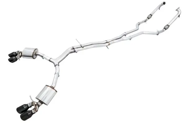 AWE Tuning Audi B9 S5 Sportback Touring Edition Exhaust - Non-Resonated (Black 102mm Tips)