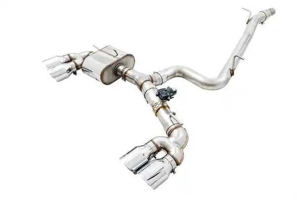 AWE Tuning Mk7 Golf R SwitchPath Exhaust w/Chrome Silver Tips 102mm