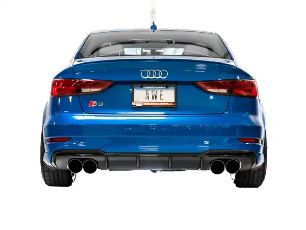 AWE Tuning Audi 8V S3 SwitchPath Exhaust w/Diamond Black Tips 102mm