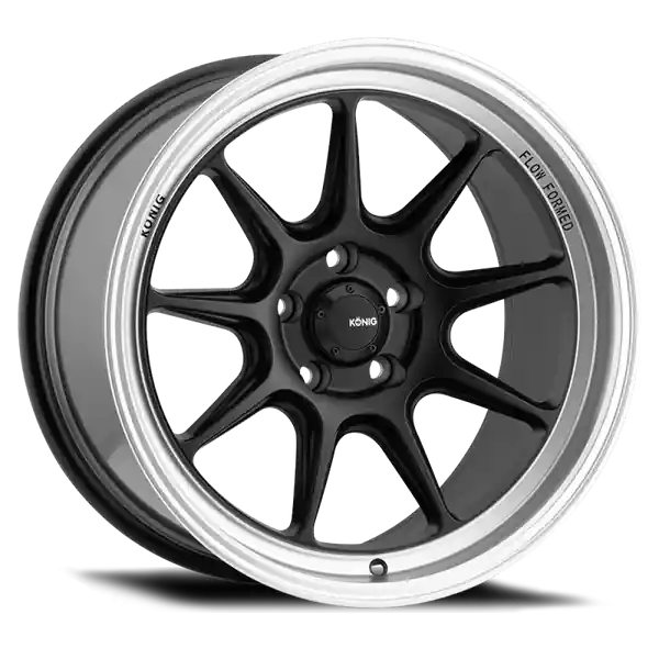 Konig Countergram 15x8 4x100 ET25 Matte Black / Matte Machined Lip