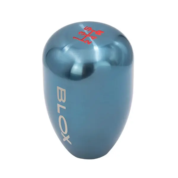 BLOX Racing 5-Speed Billet Shift Knob - Torch Blue 10x1.5mm