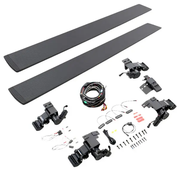 Go Rhino 19-23 Chev Silverado 1500 & 20-23 25/3500HD CC 4dr E-BOARD E1 Running Board Kit - Tex. Blk