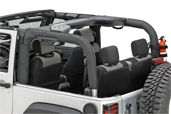 Rugged Ridge Roll Bar Cover Black Polyester 07-18 Jeep Wrangler JK