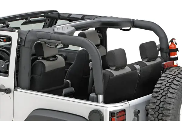 Rugged Ridge Roll Bar Cover Black Vinyl 07-18 Jeep Wrangler JK