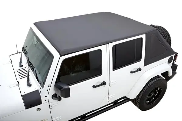 Rugged Ridge 07-18 Jeep Wrangler JKU 4 Dr Black Diamond Stitch Cloth Voyager Top