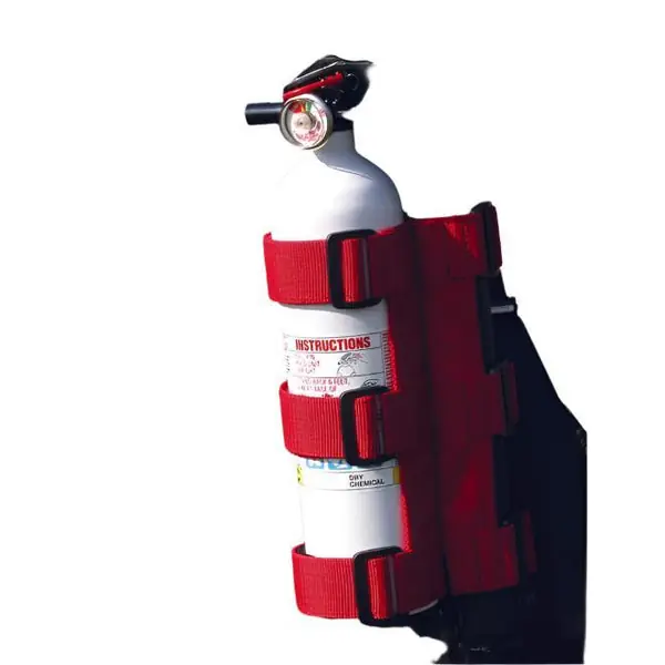 Rugged Ridge Fire Extinguisher Holder Red