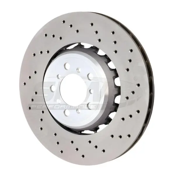 SHW 15-18 BMW M3 3.0L Right Front Cross-Drilled Lightweight Brake Rotor (34112284810)
