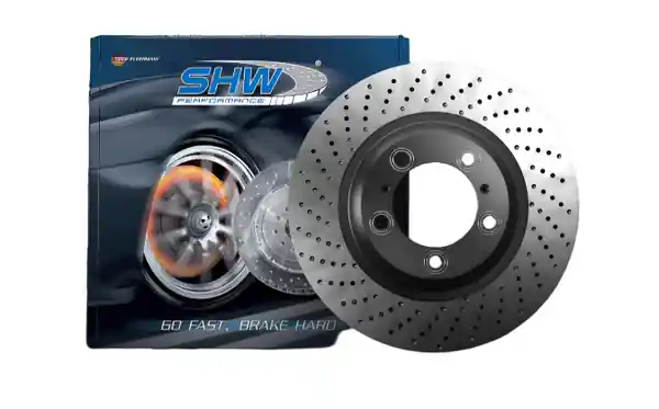 SHW 99-08 Porsche 911 Carrera 3.6L w/o Ceramics Left Front Cross-Drille MB Brake Rotor (99635140501)