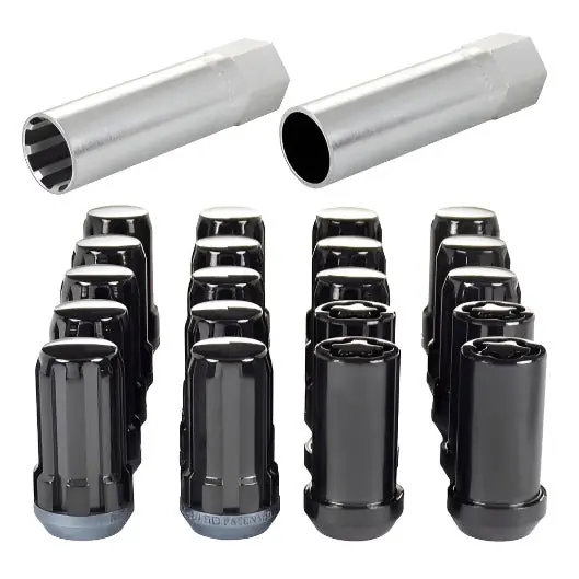 McGard SplineDrive Tuner 5 Lug Install Kit w/Locks & Tool (Cone) M14X1.5 / 22mm Hex - Blk
