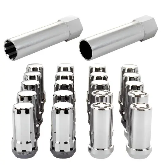 McGard SplineDrive Tuner 5 Lug Install Kit w/Locks & Tool (Cone) 1/2-20 / 13/16 Hex - Chrome