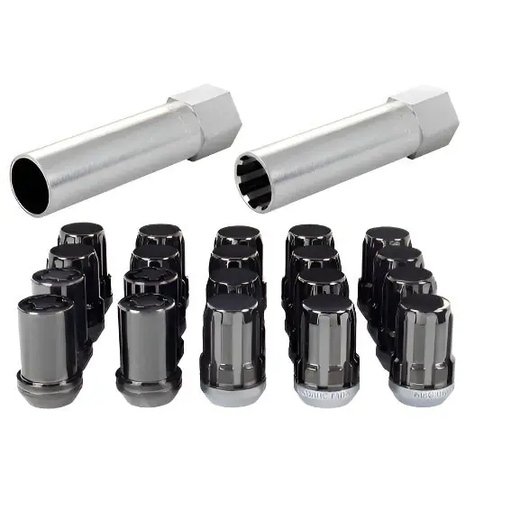 McGard SplineDrive Tuner 5 Lug Install Kit w/Locks & Tool (Cone) M12X1.25 / 13/16 Hex - Black