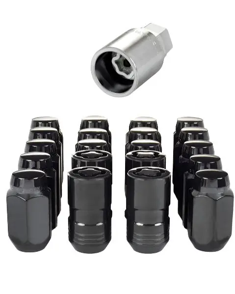 McGard 5 Lug Hex Install Kit w/Locks (Cone Seat Nut) M14X1.5 / 22mm Hex / 1.635in. Length - Black