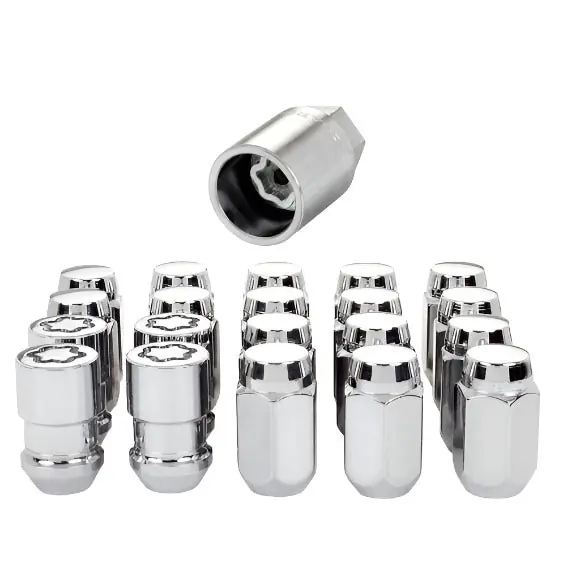 McGard 5 Lug Hex Install Kit w/Locks (Cone Seat Nut) M12X1.5 / 13/16 Hex / 1.5in. Length - Chrome