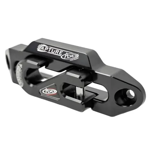 Addictive Desert Designs 1-5/16in Winch Fairlead Plate w/ Recessed Round End Hook - Black