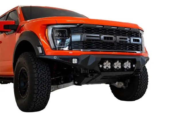 Addictive Desert Designs 2021+ Ford Raptor Bomber Front Bumper w/ 3 Baja Designs LP6 Light Mounts