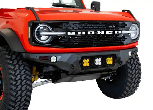 Addictive Desert Designs 21-22 Ford Bronco Bomber Front Bumper (w/ 3 Baja Designs LP4 Mounts)