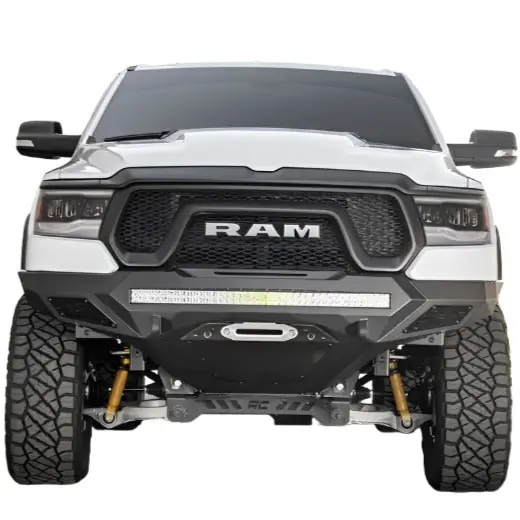 Addictive Desert Designs 2019 Ram Rebel 1500 Stealth Fighter Fr Bumper w/Winch&Parking Sensor Mounts