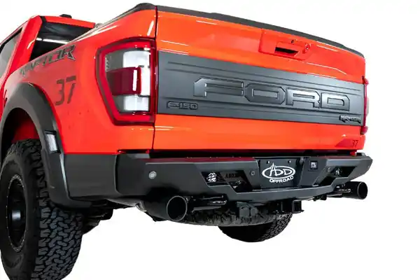 Addictive Desert Designs 2022+ Ford Raptor Stealth Fighter R Bumper w/ 2 Cube Lights - Hammer Black