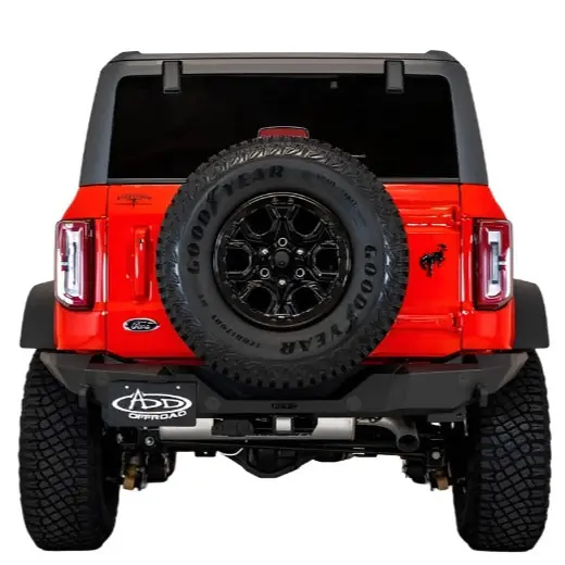 Addictive Desert Designs 2021+ Ford Bronco Rock Fighter Rear Bumper - Hammer Black