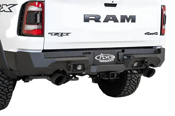 Addictive Desert Designs 2021 Dodge RAM 1500 TRX Stealth Fighter Rear Bumper - Hammer Black