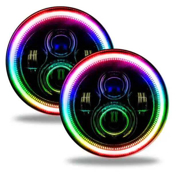 Oracle Jeep Wrangler JL/Gladiator JT 7in. High Powered LED Headlights (Pair) - ColorSHIFT
