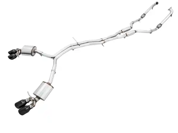 AWE Tuning Audi B9 S4 Touring Edition Exhaust - Non-Resonated (Black 102mm Tips)