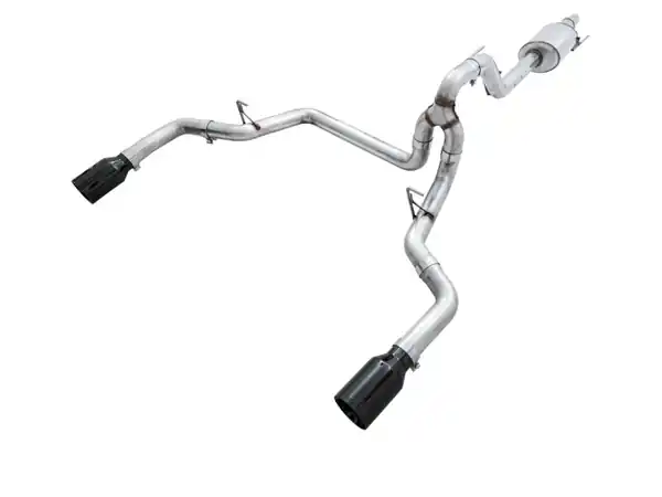 AWE Tuning 2015+ Ford F-150 0FG Dual Exit Performance Exhaust System w/5in Diamond Black Tips