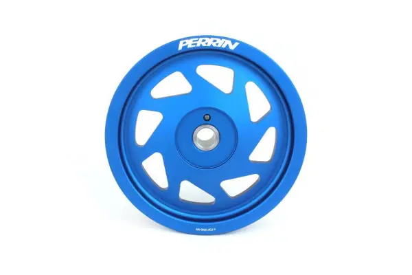 Perrin 2022 BRZ/86 / 19-22 Subaru WRX Lightweight Crank Pulley (FA/FB Eng w/Small Hub) - Blue