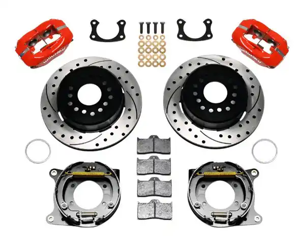 Wilwood Forged Dynalite P/S P-B Kit Drilled-Red New Big Ford 2.50in Offset