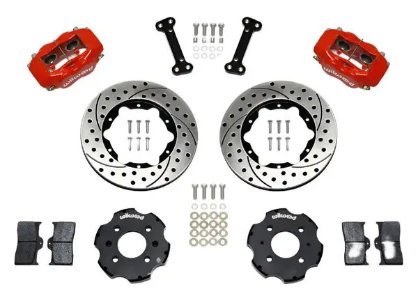 Wilwood Forged Dynalite Front Hat Kit 11.00in Drilled Red Integra/Civic w/Fac.240mm Rtr