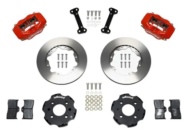 Wilwood Forged Dynalite Front Hat Kit 11.00in Red Integra/Civic w/Fac.240mm Rtr