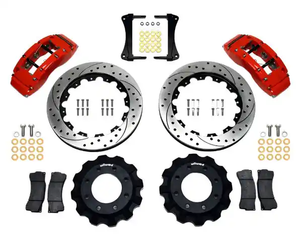 Wilwood TC6R Front Kit 16.00in Drilled Red 1999-2014 GM Truck/SUV 1500