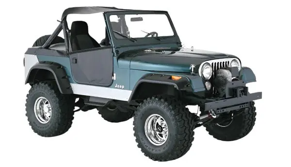Bushwacker 59-83 Jeep CJ5 Cutout Style Flares 4pc - Black