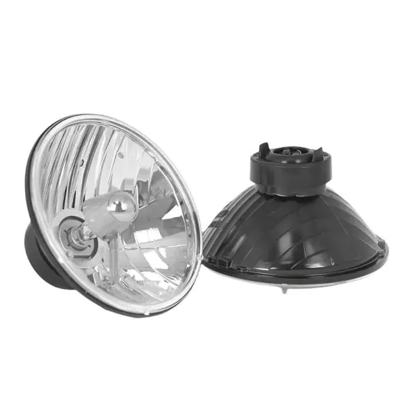 Rugged Ridge Round Crystal H2 Headlights 65-06 Jeep CJ / Jeep Wrangler