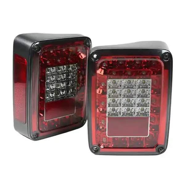 Rugged Ridge Led Tail Light Set Smoke 07-18 Jeep Wrangler